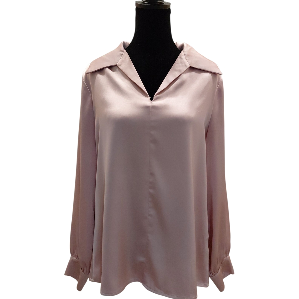 "Grace Karin" NWOT Pink Relaxed Button-free Blouse.Sz.M Beautiful soft material